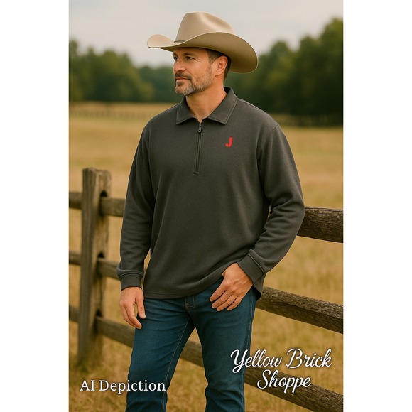 Justin Boots Other - Justin‎ Boots ¼ Zip Pullover | Size XL | Western Outdoor Sweatshirt